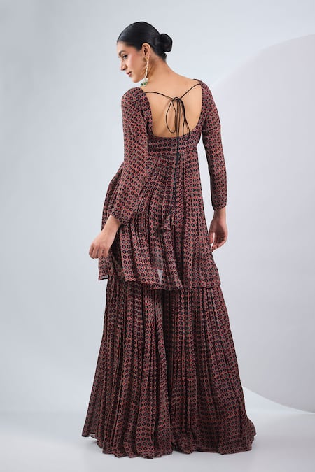 Neha Khullar Printed Anarkali Sharara Set 