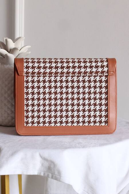 Boxwish By Bhumika Tan Jacquard Abstract Pattern Sling Bag Online at Aza Fashions Boxwish By Bhumika_Tan Jacquard Abstract Pattern Sling Bag _Online_at_Aza_Fashions