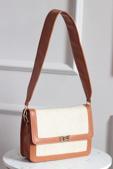 Shop Boxwish By Bhumika Off White Jacquard Abstract Pattern Sling Bag at Aza Fashions Shop_Boxwish By Bhumika_Off White Jacquard Abstract Pattern Sling Bag _at_Aza_Fashions