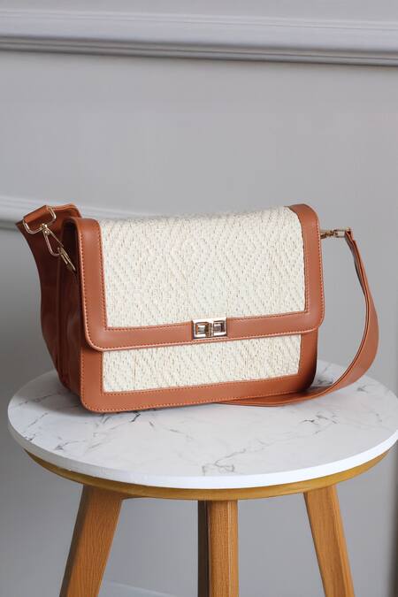 Shop Boxwish By Bhumika Off White Jacquard Abstract Pattern Sling Bag Online at Aza Fashions Shop_Boxwish By Bhumika_Off White Jacquard Abstract Pattern Sling Bag _Online_at_Aza_Fashions