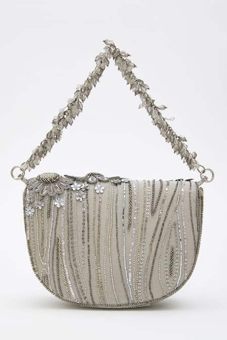 Doux Amour Floral Beaded Designer Handbag 