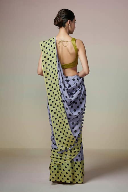 Dressfolk Printed Handloom Cotton Saree with Running Blouse 