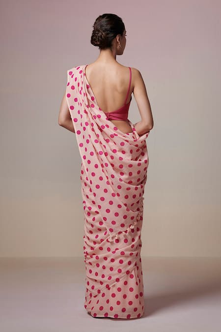 Dressfolk Printed Handloom Cotton Saree with Running Blouse 