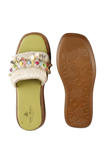 Sole Mates by Palak Fringe Detail Platform Wedges 