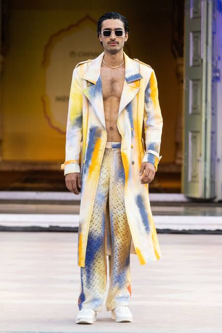 Mandira Wirk Resort Multi Color Printed Trouser With Laser Cut at Aza Fashions Mandira Wirk Resort_Multi Color Printed Trouser With Laser Cut _at_Aza_Fashions