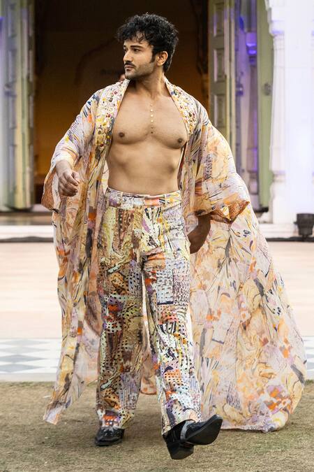 Buy Mandira Wirk Resort Yellow Printed Trouser Buy_Mandira Wirk Resort_Yellow Printed Trouser