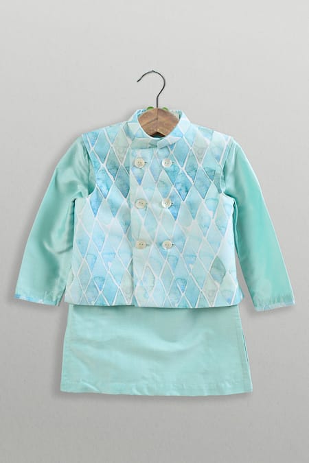 Minikin Aqua Print Kurta Set 