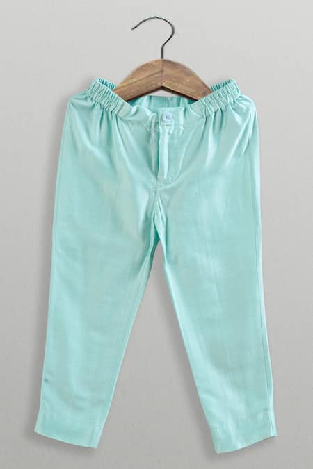 Buy Minikin Aqua Cotton Print Kurta Set Online at Aza Fashions Buy_Minikin_Aqua Cotton Print Kurta Set _Online_at_Aza_Fashions