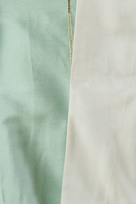 Minikin Aqua Silk, Cotton Gota Patti Embroidered Kurta Set Online at Aza Fashions Minikin_Aqua Silk, Cotton Gota Patti Embroidered Kurta Set _Online_at_Aza_Fashions