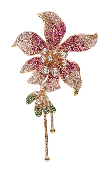 Afew By Rahul Mishra Floral Mismatched Danglers 
