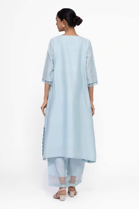 Bhavik Shah Embroidered A-line Kurta Set 