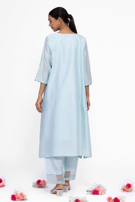 Bhavik Shah Embroidered A-line Kurta Set 