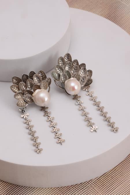 Trupti Mohta Silver Baroque Beauty Earrings 