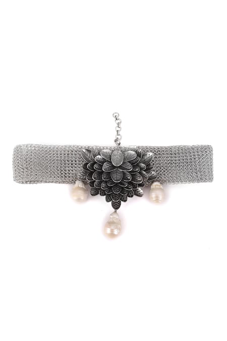 Trupti Mohta Handcrafted Baroque Pewter Choker 