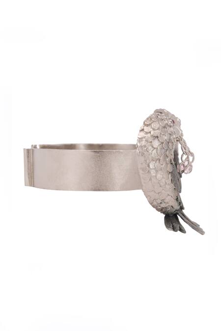 Trupti Mohta_Silver Plated Love Bird Bracelet _Online_at_Aza_Fashions