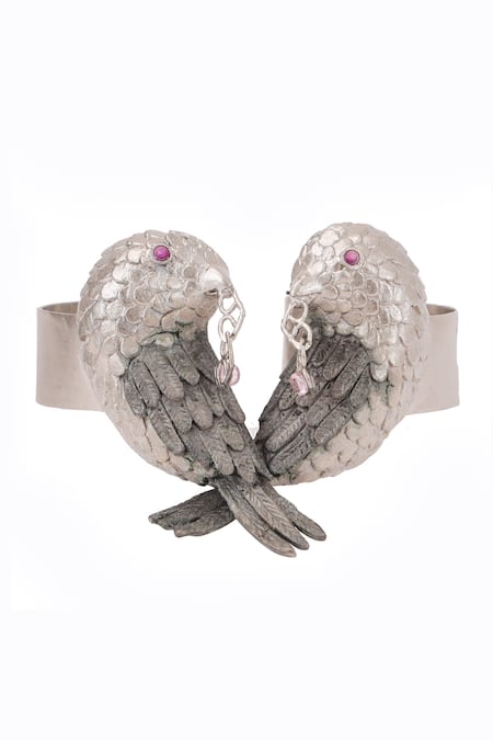Trupti Mohta Love Bird Silver Bracelet 