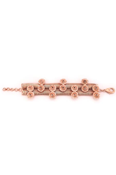 Trupti Mohta Floral Design Rose Gold Bracelet 