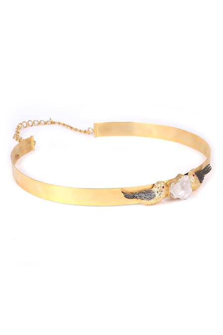 Trupti Mohta_Gold Stones Plated Designer Belt With _Online_at_Aza_Fashions