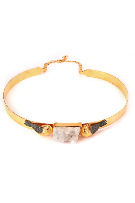 Buy_Trupti Mohta_Gold Stones Plated Designer Belt With _Online_at_Aza_Fashions