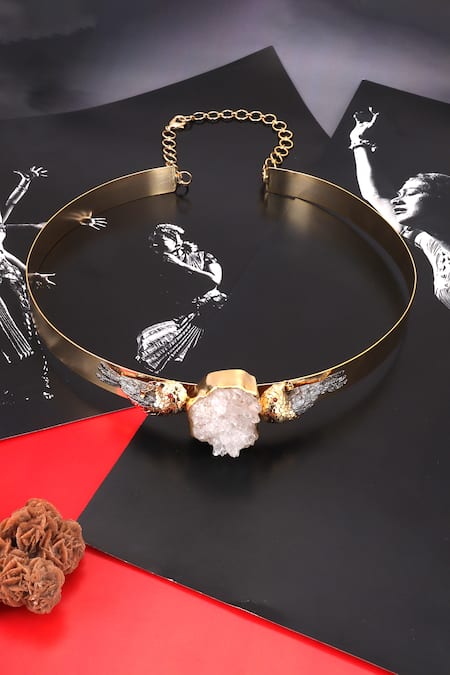 Trupti Mohta_Gold Stones Plated Designer Belt With _at_Aza_Fashions