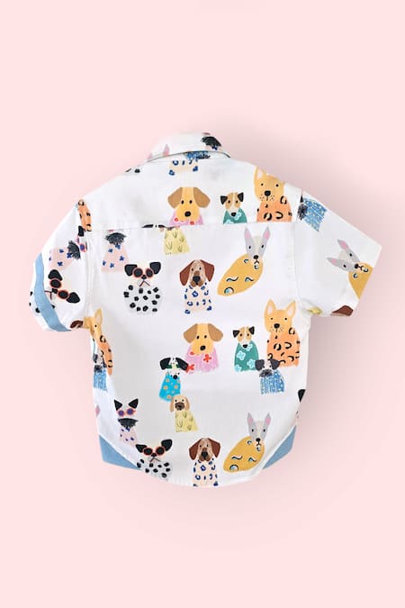 LA Dee DA Puppy Parade Cotton Shirt 