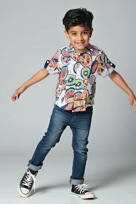 LA DEE DA Fruity Fun Print Cotton Shirt 