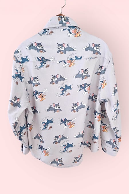 LA Dee DA Tom & Jerry Print Boys Cotton Shirt 
