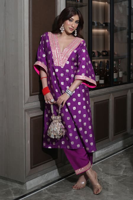 Bhavna Kumar_Gold Sequins, Mirrors Potli Bag With Detachable Handle _Online_at_Aza_Fashions