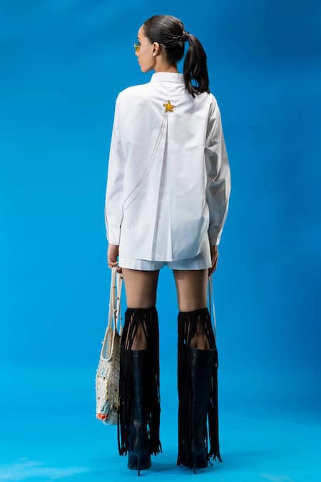 Angsa By Nidhir & Shelly Chain Embellished Scorpion Shirt 