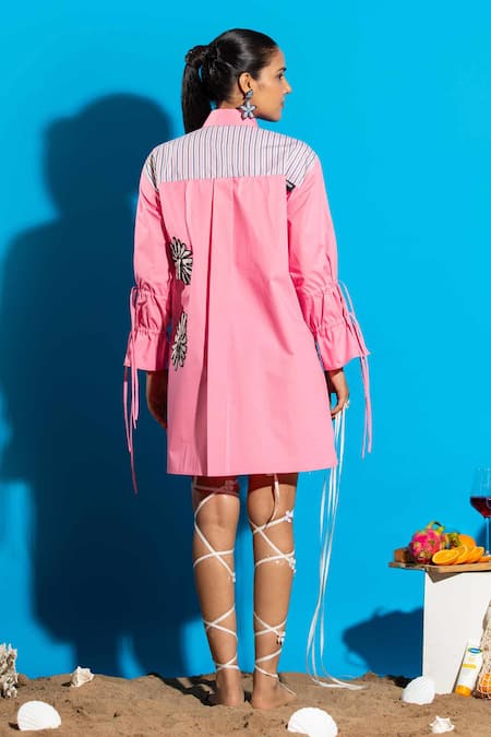 Angsa By Nidhir & Shelly Two-Tone Relax Fit Shirt Dress 