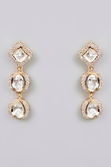 Auraa Trends_Gold Plated Stones Kundan Polki Choker Necklace Set_Online_at_Aza_Fashions