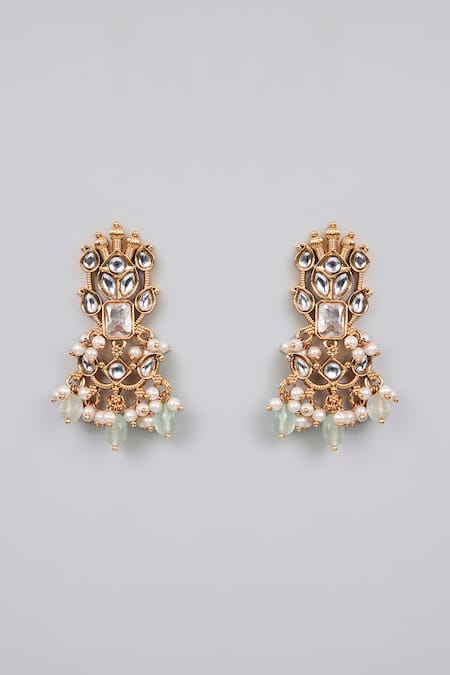 Buy Auraa Trends Gold Plated Diamonds, Pearls, Stones Kundan Polki Choker Necklace Set Online at Aza Fashions Buy_Auraa Trends_Gold Plated Diamonds, Pearls, Stones Kundan Polki Choker Necklace Set _Online_at_Aza_Fashions