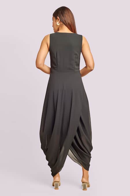 Blue Lotus Design Dhoti Drape Midi Dress 