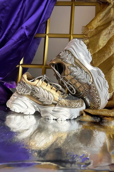 Chal Jooti Royal Gold Silvercrest High Sneakers 