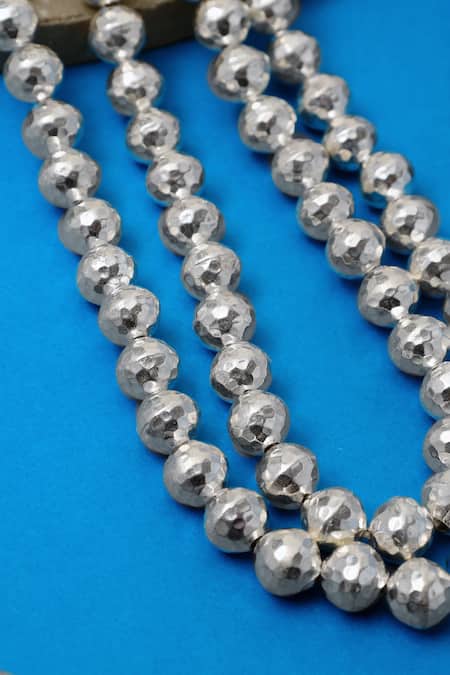 Mero Jewellery Silver Beaded Ball Necklace 