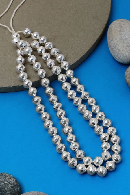 Mero Jewellery Silver Beaded Ball Necklace 