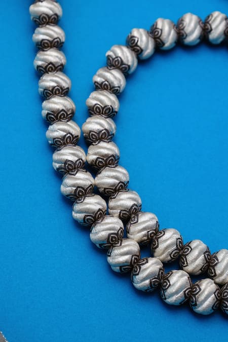 Mero Jewellery Designer Silver Ball Beads Necklace 