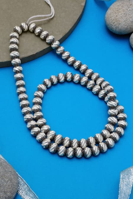 Mero Jewellery Designer Silver Ball Beads Necklace 