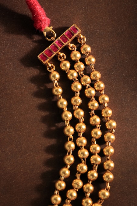 Mero Jewellery Gold Temple Choker Necklace 