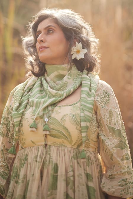 Buy_Paulmi And Harsh_Ivory Cotton Embroidery, Tassels Square Neck Peplum Kurta Set  _Online_at_Aza_Fashions
