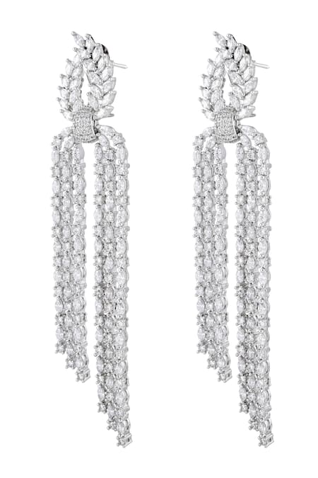 Prihan Luxury Jewelry Diamond Shoulder Duster Earrings 