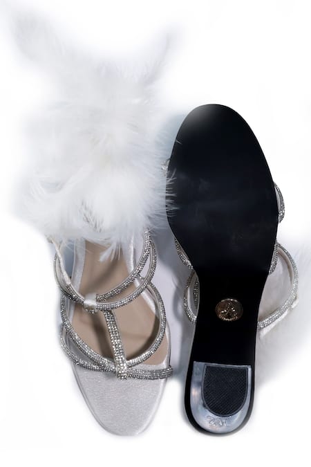 Sana K luxurious Footwear Fur High-Heel Sandals 