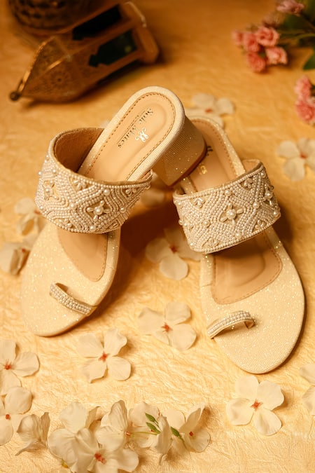 Sole Mates by Palak Antique Silver Block Heel Kolhapuris 