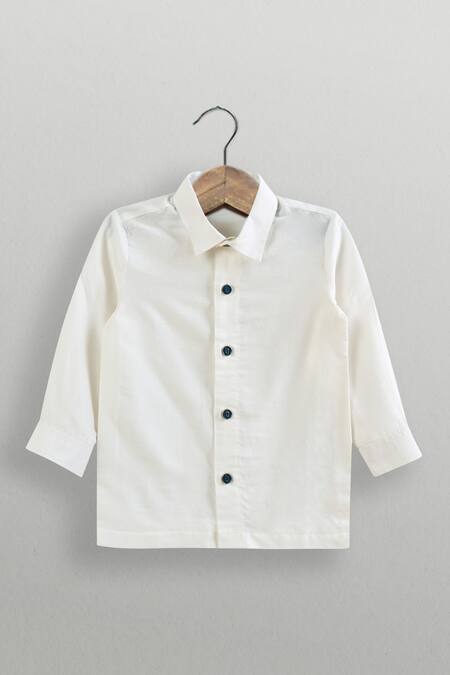 Shop Minikin Blue Denim, Cotton, Silk Sequins Jacket Set With Shirt Online at Aza Fashions Shop_Minikin_Blue Denim, Cotton, Silk Sequins Jacket Set With Shirt _Online_at_Aza_Fashions