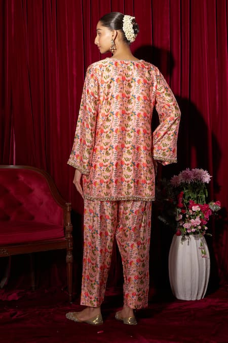 Brinda Sneha Floral Sequence Work Kurta Set 