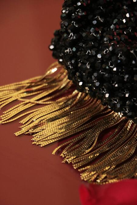 Buy_Forever Noor_Black Crystals, Chains Chic Embellished Handbag _Online_at_Aza_Fashions