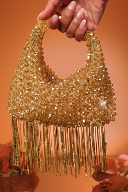 Forever Noor Crystal Embellished Handbag with Chain 