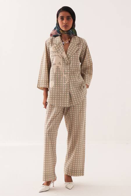 Shop OFRIDA Multi Color Cotton Cuboid Printed Pant Online at Aza Fashions Shop_OFRIDA_Multi Color Cotton Cuboid Printed Pant _Online_at_Aza_Fashions