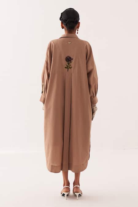 OFRIDA Fio Hand-Painted Trench Dress 