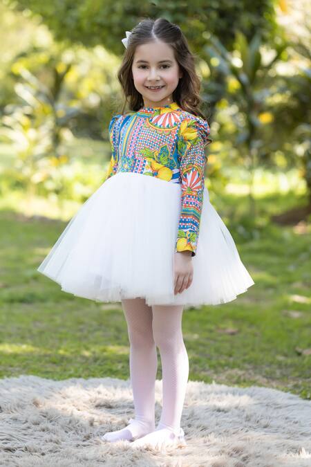 Buy The Pony & Peony Co. Multi Color Cotton Floral Print Dress Online at Aza Fashions Buy_The Pony & Peony Co._Multi Color Cotton Floral Print Dress _Online_at_Aza_Fashions